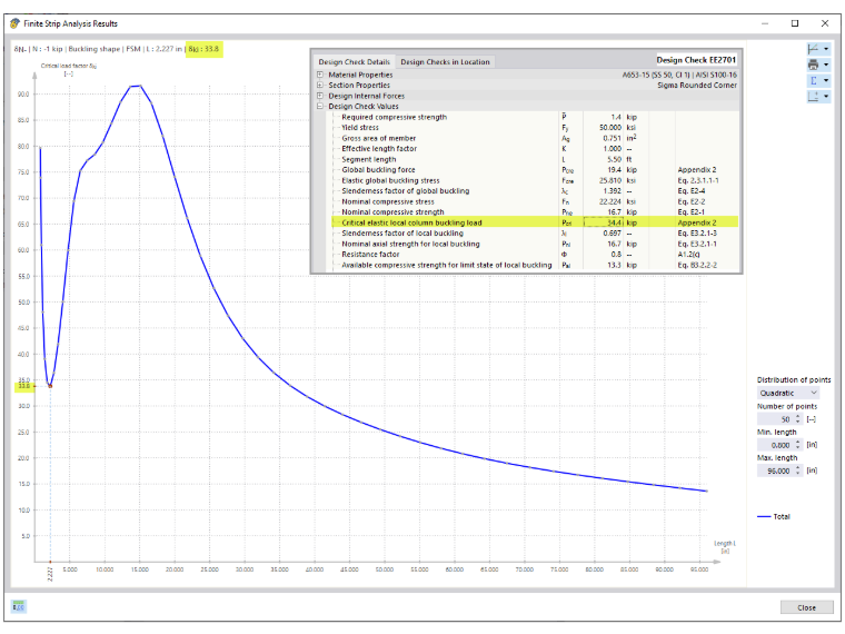KB 001841 | Bemessung kaltgeformter Stahlprofile nach AISI mit benutzerdefiniertem Querschnitt in RFEM 6