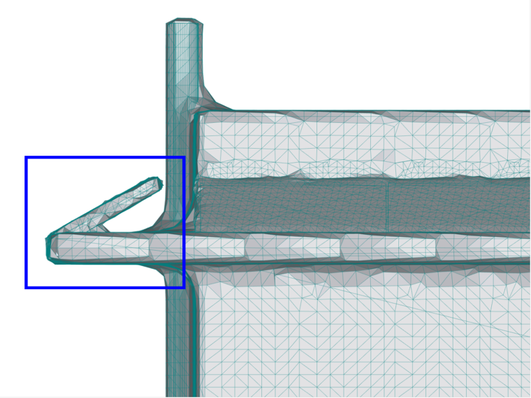 Feines Netz um Solarmodule