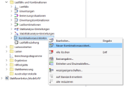 Neuer Kombinationsassistent wird erstellt mit relevanten Informationen.