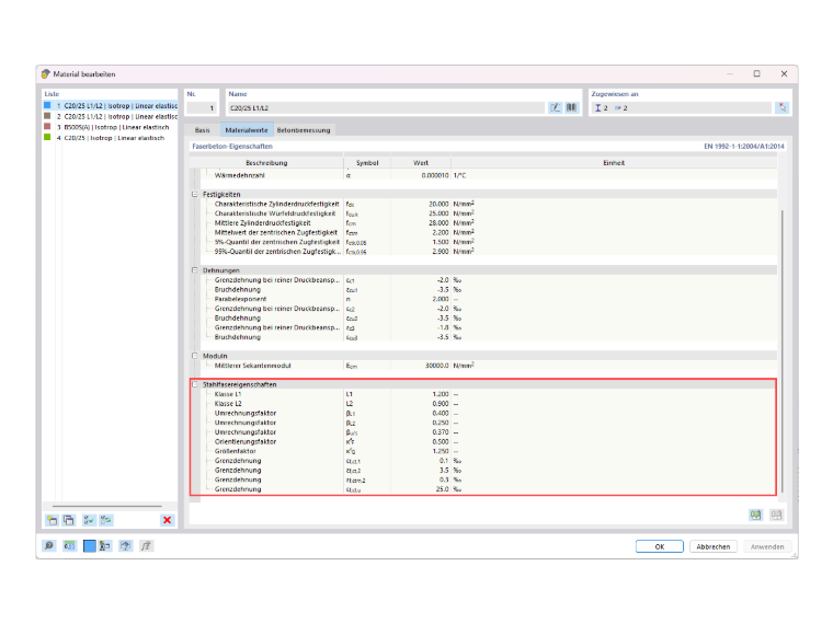 FAQ 005388 | Wie kann ich in RFEM 6 die Bemessung mit Stahlfaserbeton im Add-On  Betonbemessung  aktivieren?