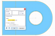 Detaillierte Ansicht zur Erstellung einer Bolzenoberfläche in einer CAD-Software zur Strukturmodellierung.