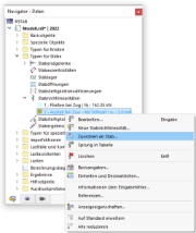 Typ über Navigator-Kontextmenü grafisch zuordnen