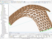 RFEM-Modell der Holzgitterschale | © Digital Timber Construction DTC, TH Augsburg