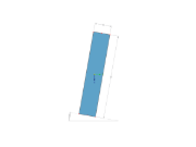 Rechteckquerschnitt b/h = 50/10 mm um 10° geneigt