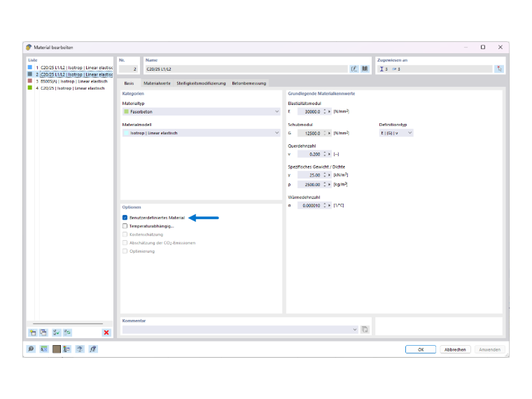 FAQ 005388 | Wie kann ich in RFEM 6 die Bemessung mit Stahlfaserbeton im Add-On  Betonbemessung  aktivieren?