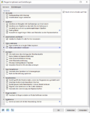 Dialog 'Programmoptionen und Einstellungen', Register 'Optionen'