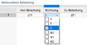 Richtung für Komponente(n) festlegen