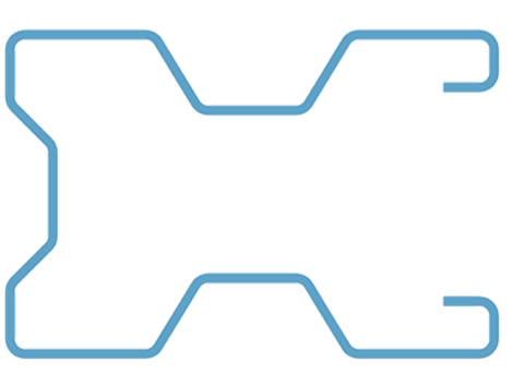 Dieses Bild zeigt ein kaltgeformtes Stahlprofil, das mit RSECTION für die statische Analyse erstellt wurde.