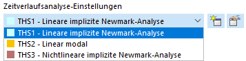 Zeitverlaufsanalyse-Einstellung auswählen