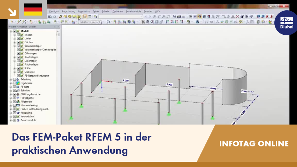 Das FEM-Paket RFEM 5 in der praktischen Anwendung | INFOTAG ONLINE