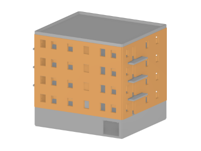 Mehrgeschossiges Gebäude aus Mauerwerk