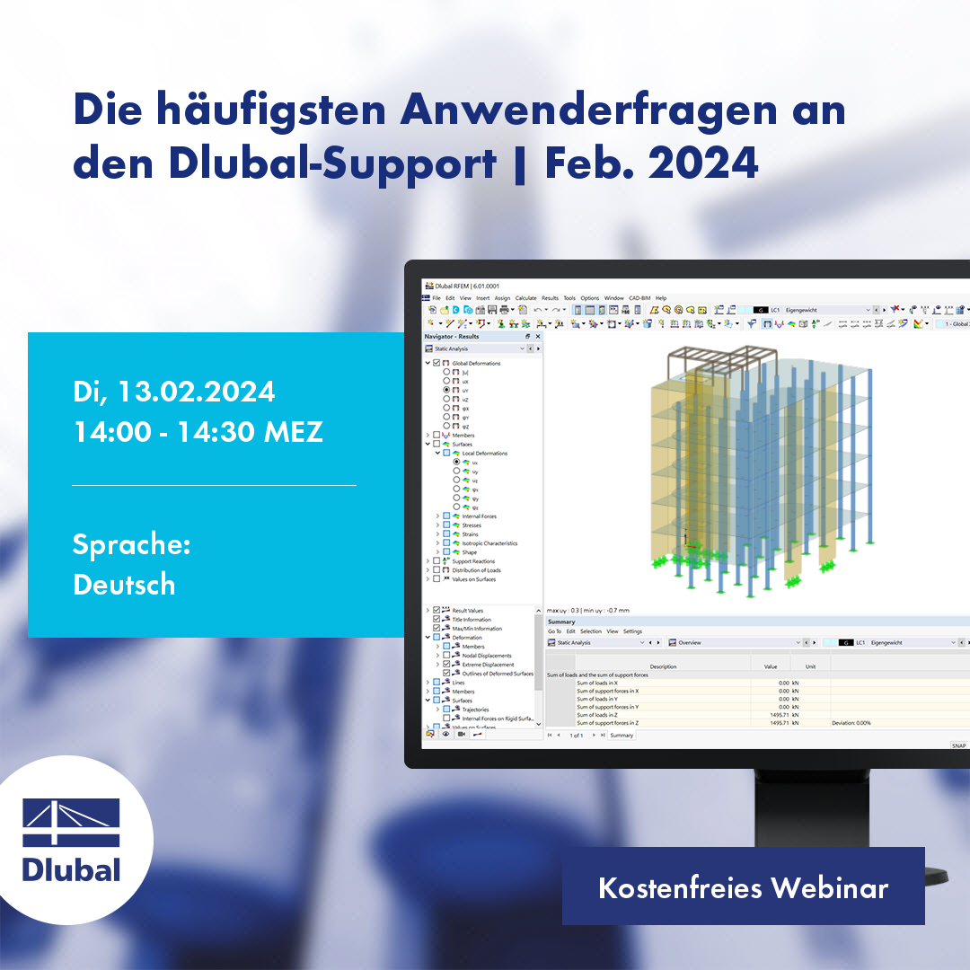 Die häufigsten Anwenderfragen an den Dlubal-Support | Feb. 2024