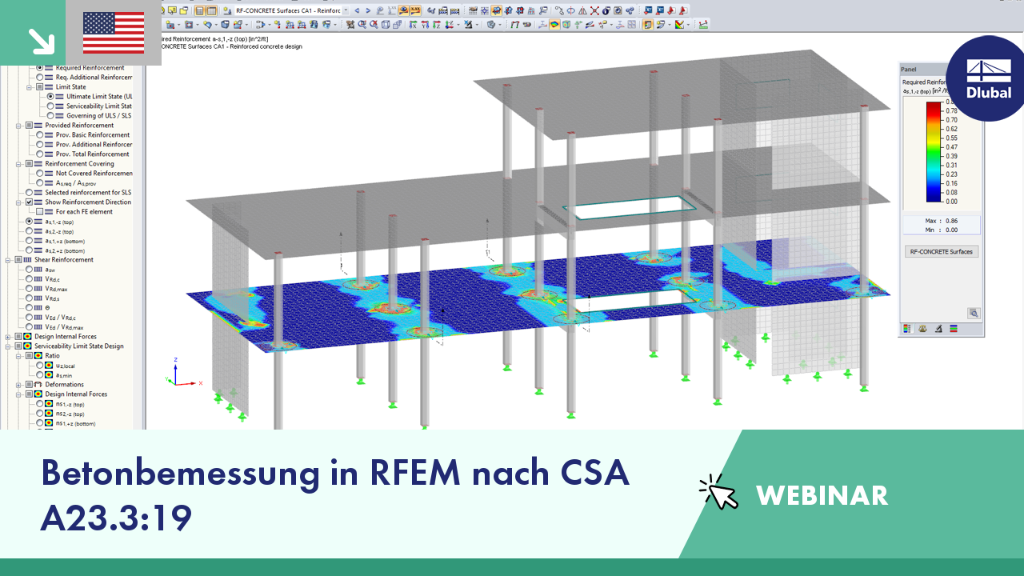 Betonbemessung nach CSA A23.3:19 in RFEM