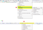Modellierungstools im Menü 'Extras' und Schaltflächen in CAD-Symbolleiste