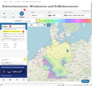 Auswahl des Ortes in der Erdbebenzonenkarte