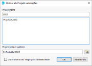Ordner als Projekt verknüpfen