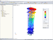 RFEM-Modell mit Eigenschwingungen (© SAQQARA Ingeniería)