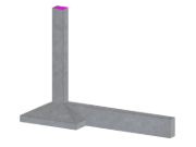Modell 004792 | Fundamentblock in Form abgestumpfter Pyramide mit einem Spannbalken