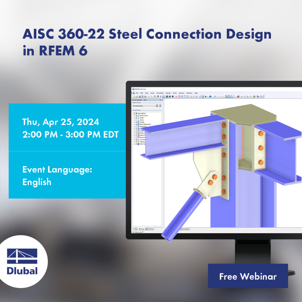 Bemessung von Stahlanschlüssen nach AISC 360-22 in RFEM 6