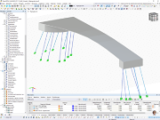RFEM-Modell der Fuß- und Radwegbrücke, Eichstätt | © Bergmeister Ingenieure