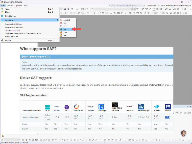 FAQ 005505 | Ich erhalte eine Fehler beim Import einer .xml Datei aus SCIA in RFEM 6. Wie kann ich SCIA Dateien in RFEM 6 importieren?