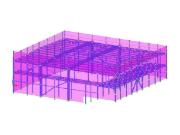 Modell 004903 | Modell der Erweiterung einer Industriehalle