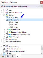 Schichtseite im Navigator auswählen