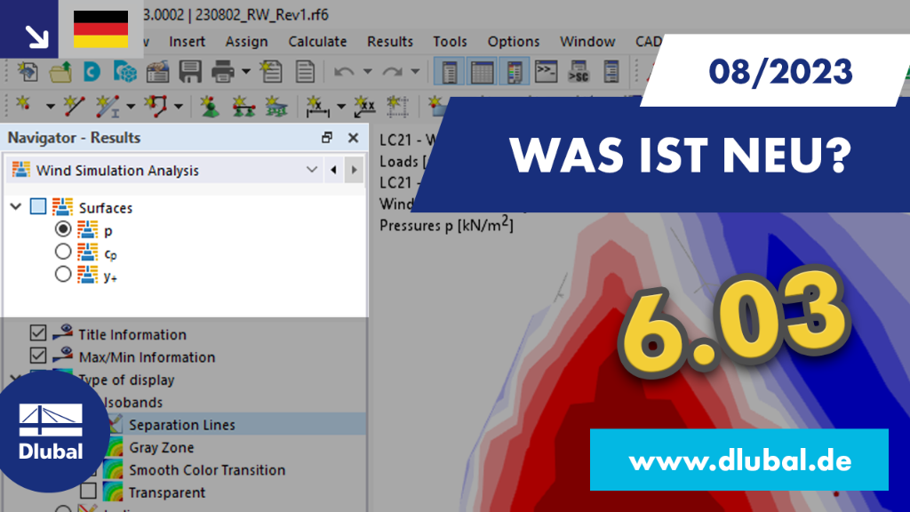 Übersicht der Neuerungen in RFEM 6 und RSTAB 9, Version August 2023.