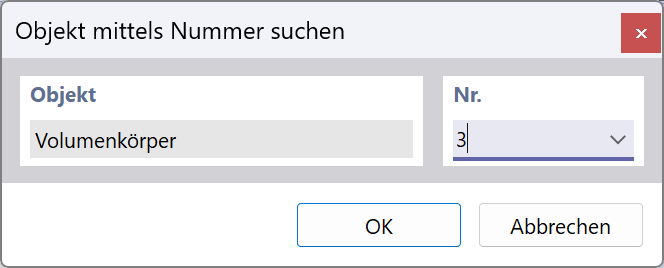 FAQ 005547 | Wie findet man in RFEM 6 einen Volumenkörper mit einer bestimmten Nummer?