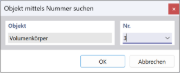 FAQ 005547 | Wie findet man in RFEM 6 einen Volumenkörper mit einer bestimmten Nummer?