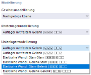 Knoten- und Linienlager des Geschosses modellieren