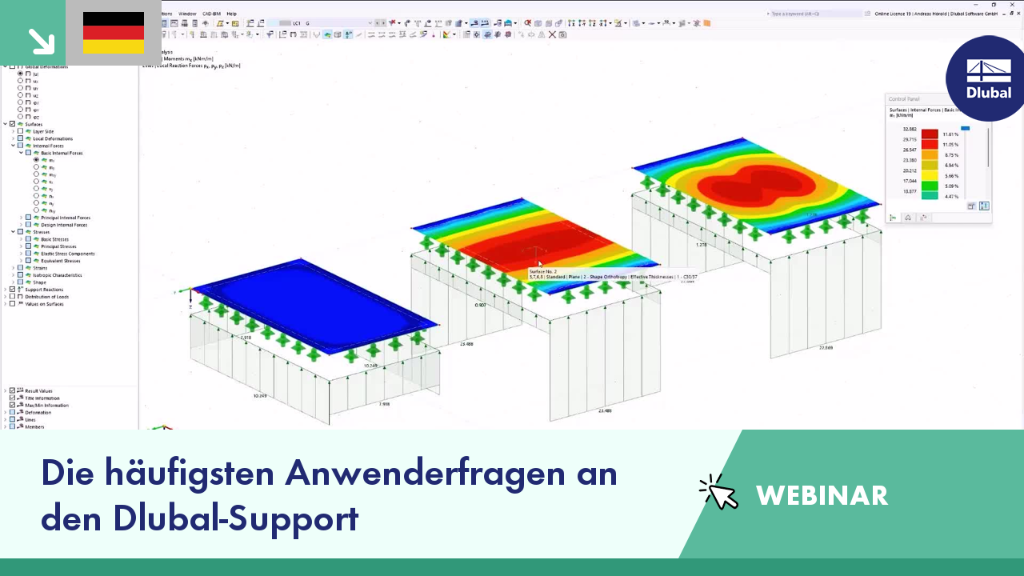 Detaillierte Antworten des Dlubal-Supportteams auf die häufigsten Fragen vom Juli 2024, die im Webinar gezeigt wurden.