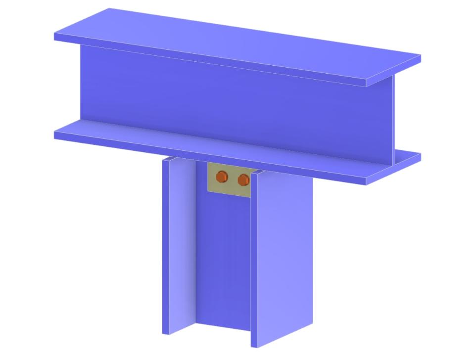 Modell 005124 | Stützen-Balken-Flanschanschluss über Fin-Plate