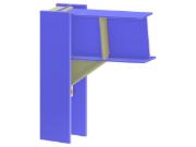 Modell 005144 | Balken-Stütze-Webverbindung über verlängerte Stirnplatte und Haunch