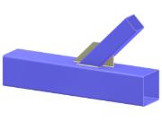 Modell 005241 | Fachwerk-Y-Knoten | Diagonalen-Gurt-Anschluss mit Durchlaufender Steife