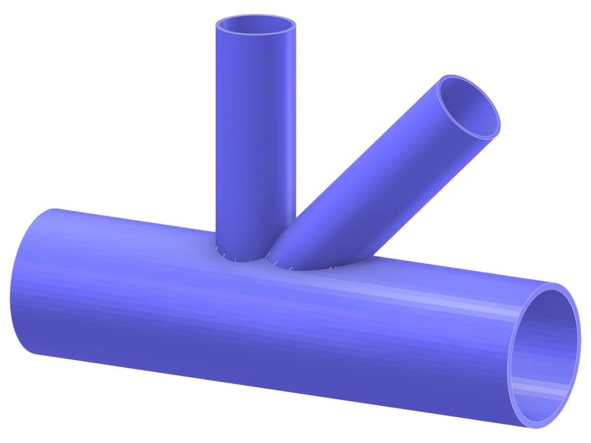 Modell 005266 | Fachwerk N-Knoten | Anschluss Diagonalen und Vertikalen an Gurt