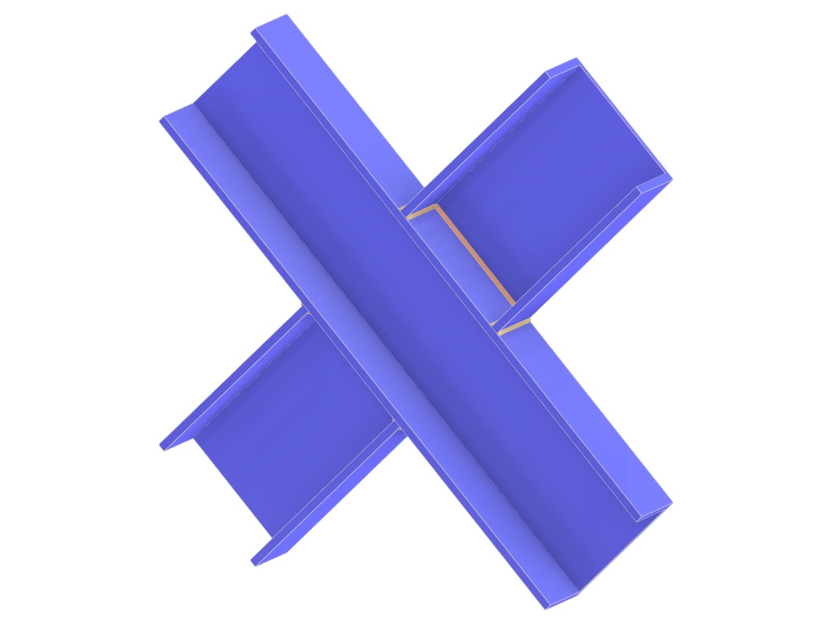 Modell 005345 | Aussteifender X-Anschluss | Verbindung von Diagonale zu Diagonale