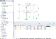 Analyse der Kräfte in Wänden mit Gebäudemodell in Dlubal Software.