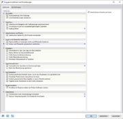 Dialog 'Programmoptionen und Einstellungen', Register 'Optionen'