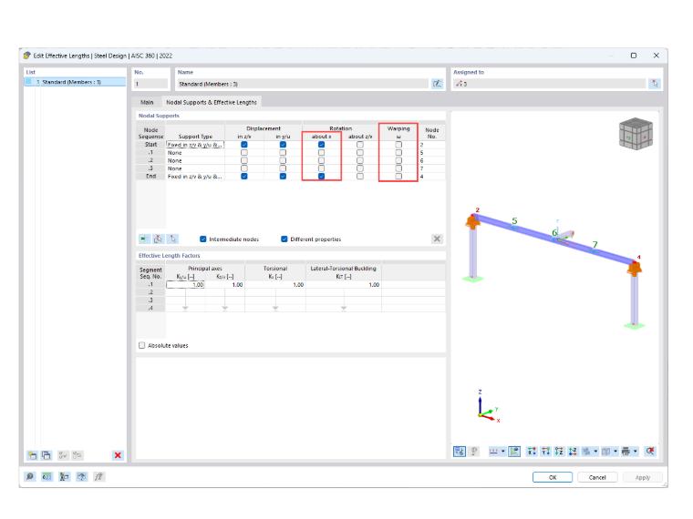KB 001911 | Torsionsanalyse nach AISC DG 9 mit Add-On 7 Freiheitsgrade
