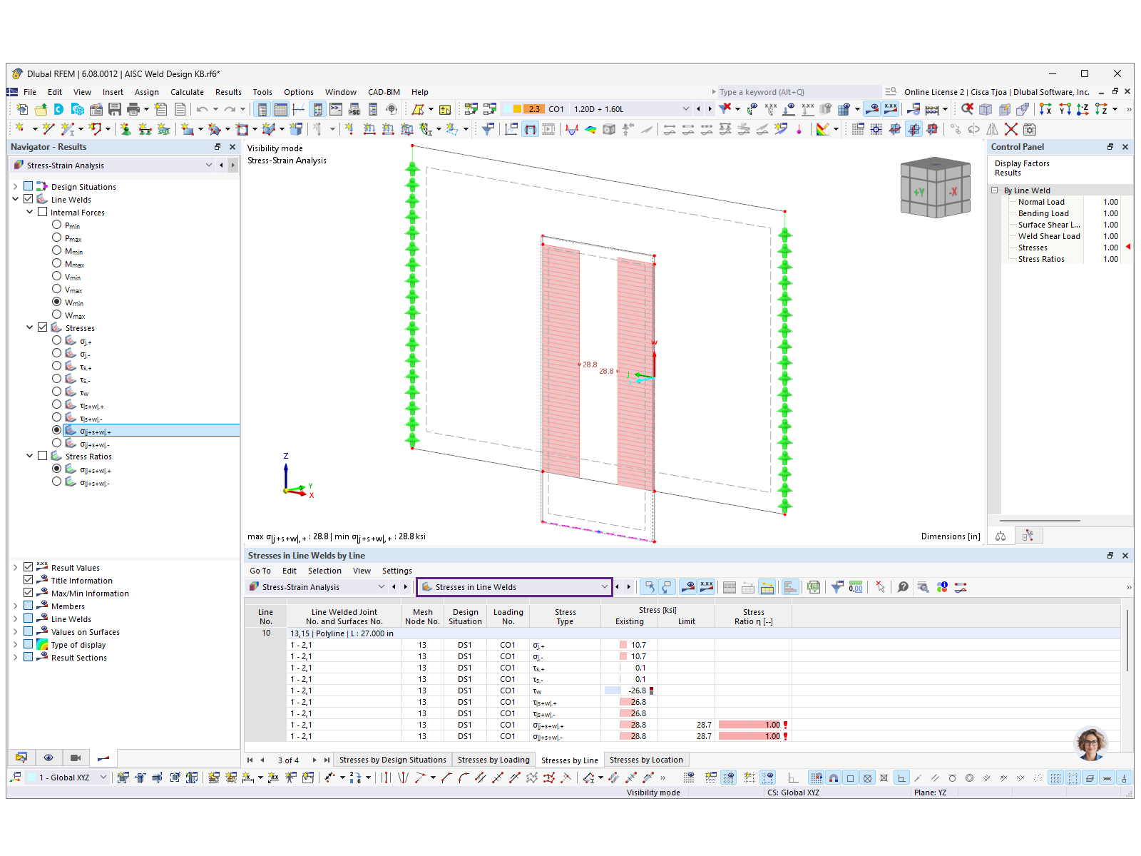 KB 001925 | Kehlnahtbemessung nach AISC in RFEM 6