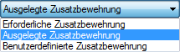 Technische Darstellung von Betonbewehrungsstäben als Zusatzbewehrung in einem Baukörper