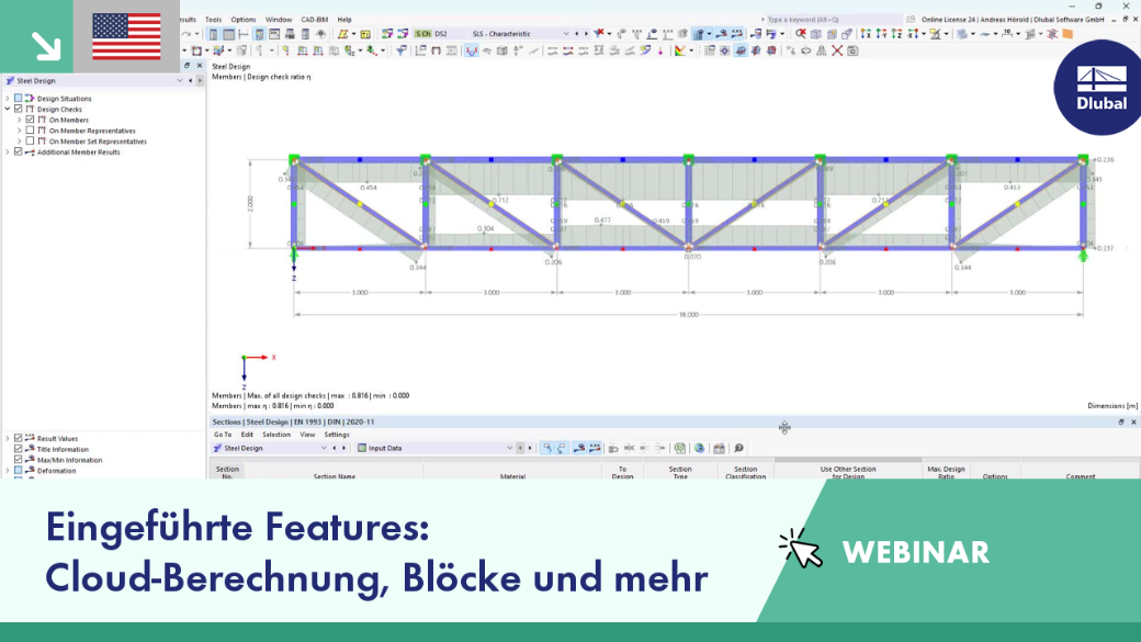 Promotional image for a webinar featuring cloud calculation and block functionality, session VG 005286.
