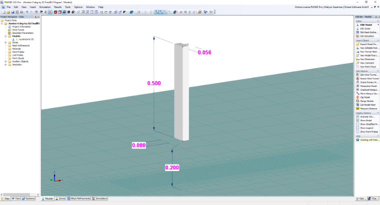 Three-dimensional antenna model with visible structural nodes and framework elements
