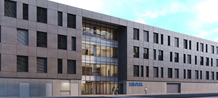 Renovierung des INAIL-Hauptsitzes in Ancona mit nachhaltigem Design und modernen Hydrotherapiebereichen.
