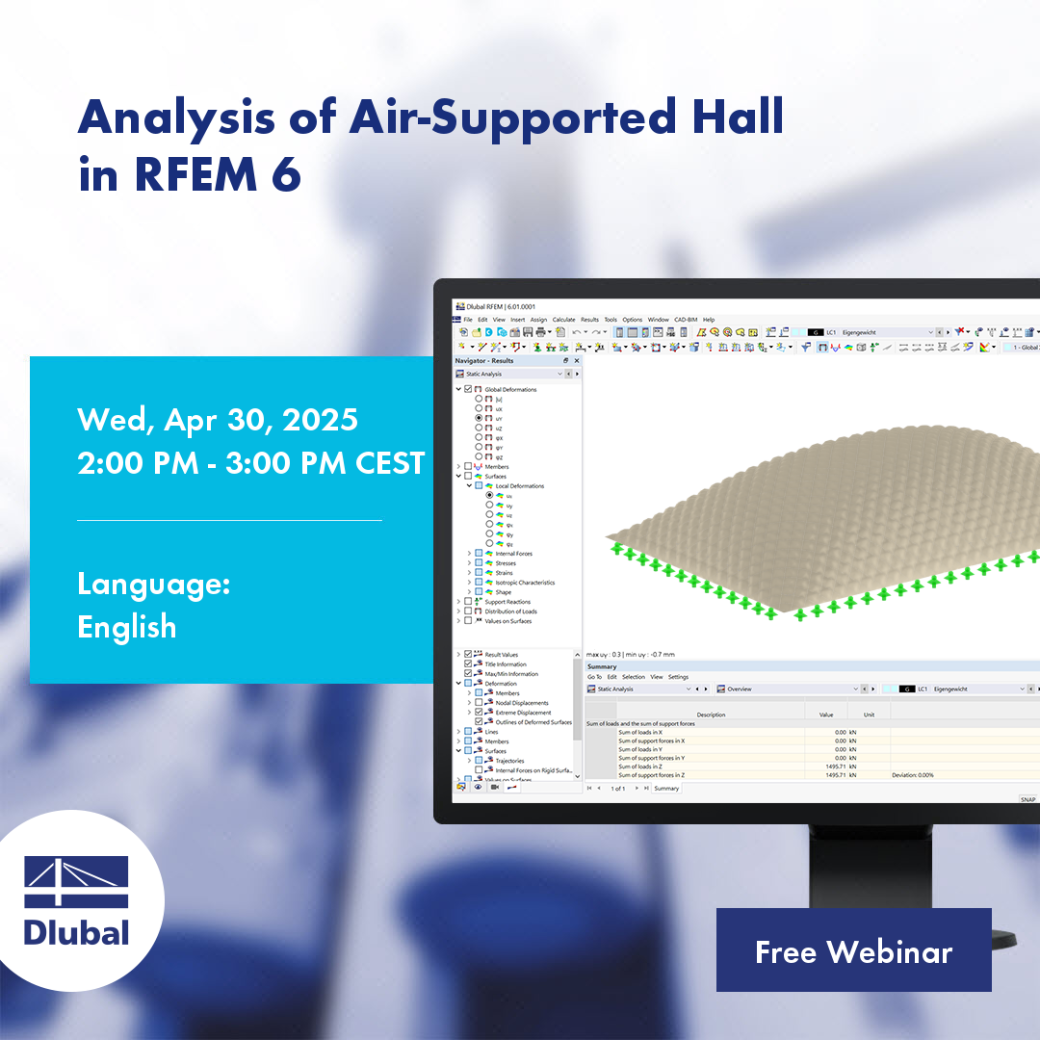 Analyse einer Traglufthalle \n in RFEM 6