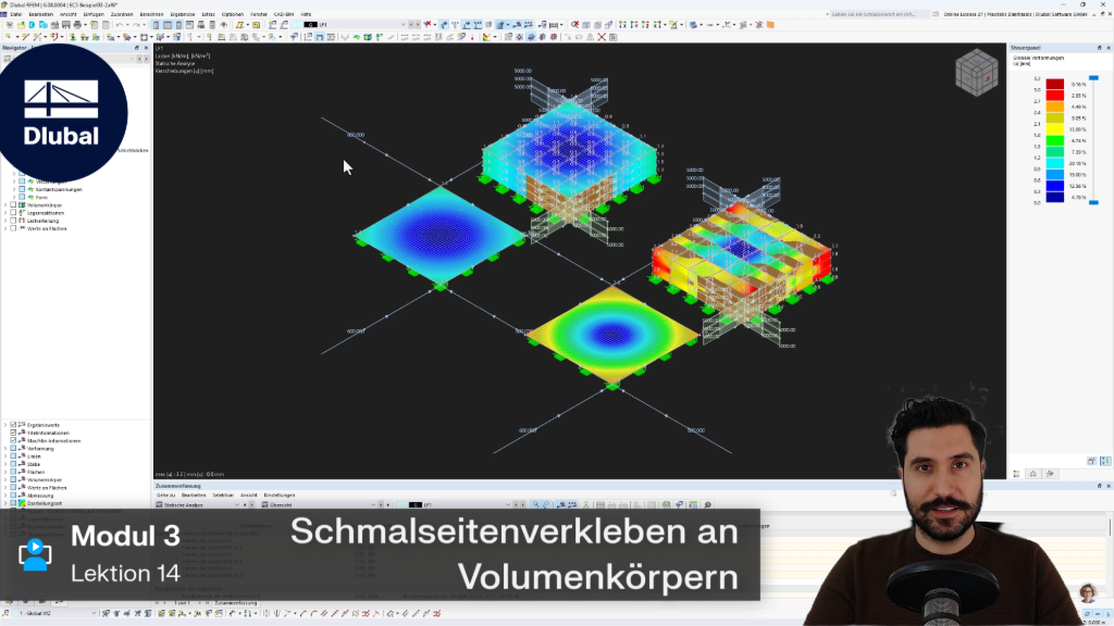Technisches Diagramm zu Online-Kursen über das Verkleben von Schmalseiten an Volumenkörpern, Anleitungen und Details.