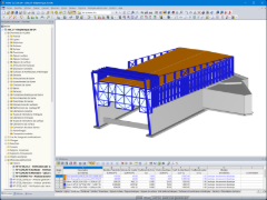 Darstellung der in RFEM 5 modellierten 3S-Gipfelstation mit Bauelementen.