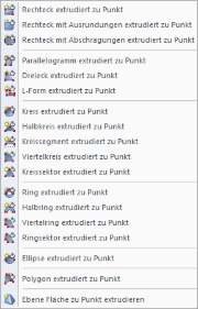 Funktion 'Zu Punkt extrudieren' zur dreidimensionalen Modellierung in einem Software-Tool