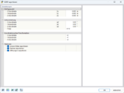 SDNF-Exportprozessschritte dargestellt in einem Software-Interface mit Diagrammen.
